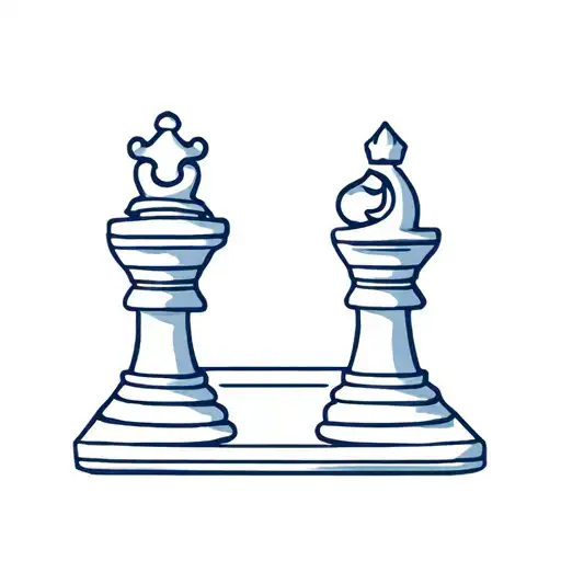 chess pawn and king in casket propped tattoo design idea