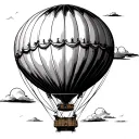hot air balloon tattoo design idea
