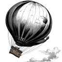 hot air balloon tattoo design idea