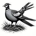 pheasant hunting tattoo design idea