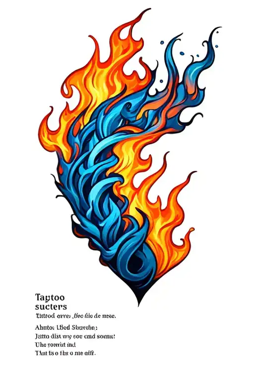 flames left arm sleeve tattoo design idea