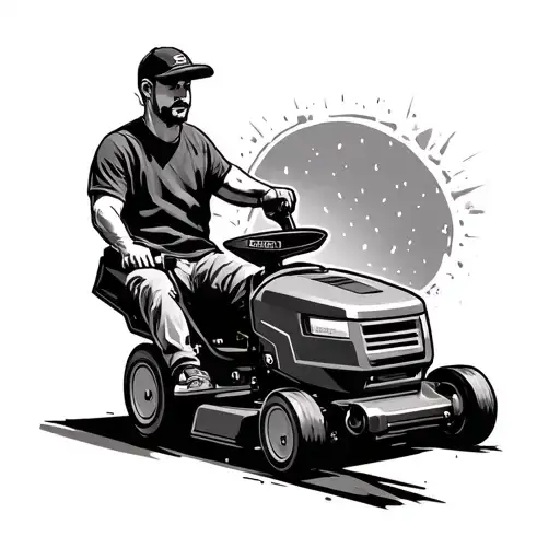 Lawnmower tattoo design idea