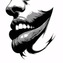 Throat tattoo design idea