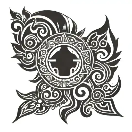 haida sun symbol tattoo design idea