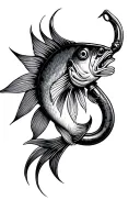 Fish Hook tattoo design idea