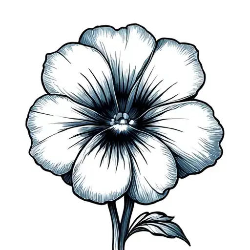 pansy flower tattoo design idea