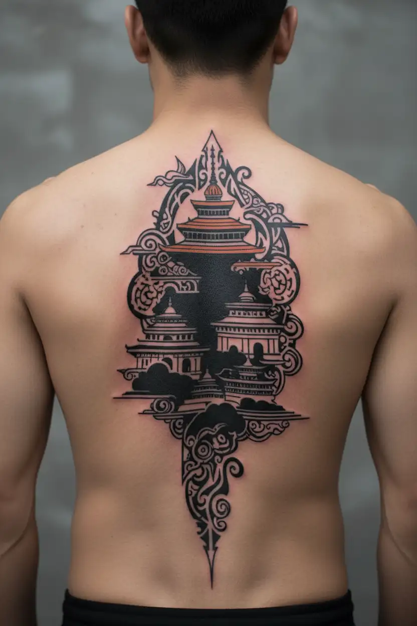 nepal flag, nepal realistic, pashupatinath temple surrounded, nepal deutibajei temple, nepal mount everest tattoo design idea