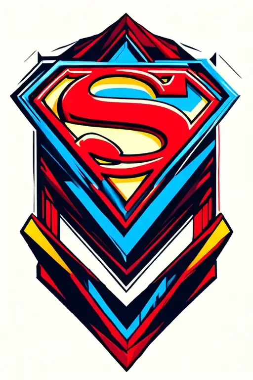 superman logo tattoo design idea