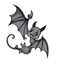 cute disney bat best friends tattoo design idea