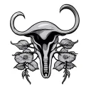 Uterus tattoo design idea