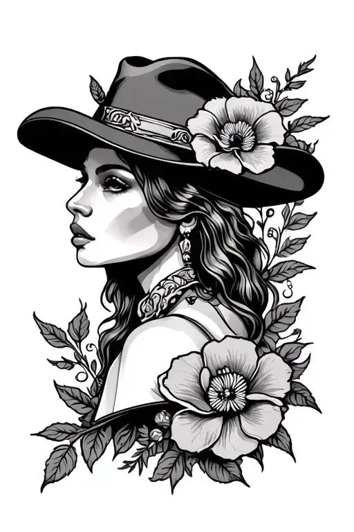 tooling floral western style tattoos tattoo design idea