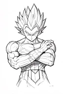 Vegeta tattoo design idea