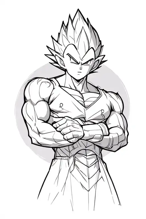 Vegeta tattoo design idea