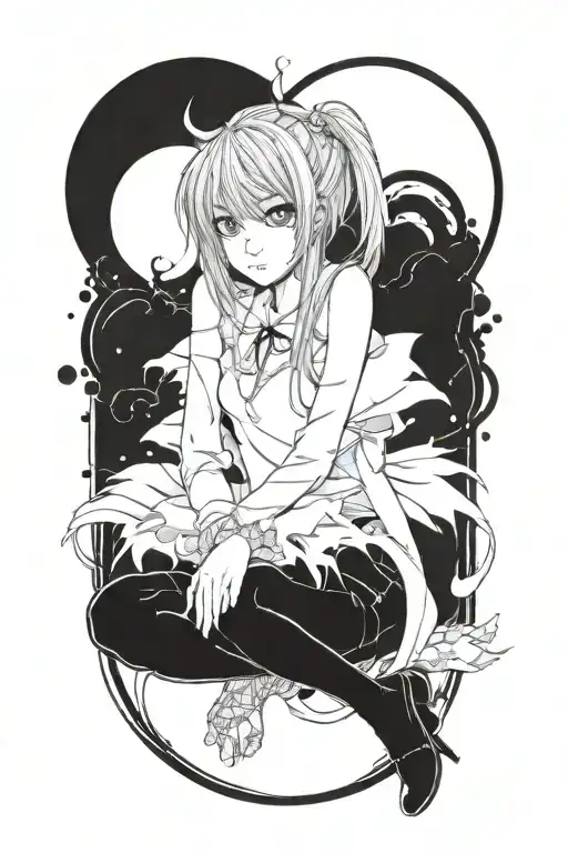 death note anime misa amane anime tattoo design idea
