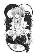 death note anime misa amane anime tattoo design idea