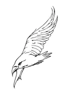 nordic raven flying tattoo design idea
