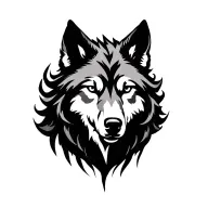 shadow wolf silhouette tattoo design idea
