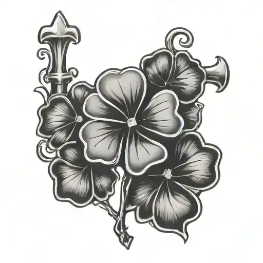 Resident evil 4 leaf clover tattoo design idea