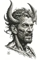 the crying lucifer  tattoo design idea