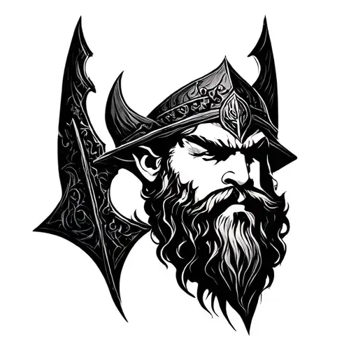 Lord of the rings Dwarven style tattoo tattoo design idea