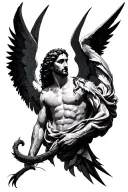 gabriel angel abrahamic tattoo design idea