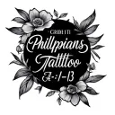 Philippians 4:13 tattoo design idea