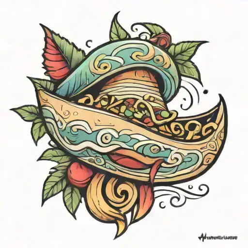 hurricane taco tattoo design idea