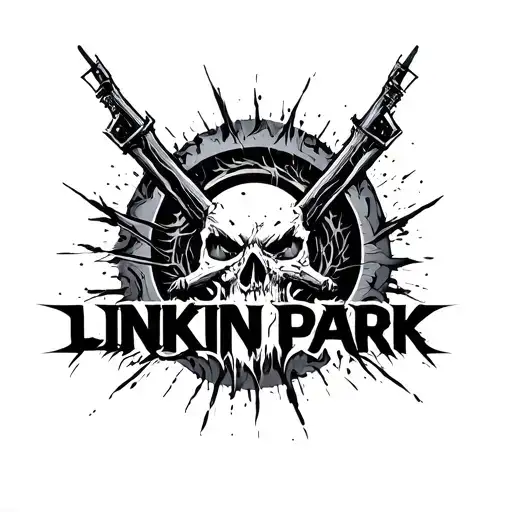 Linkin park hybrid theory logo intertwined tattoo design idea