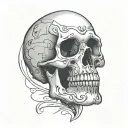 skull simple cartoon outline basic tattoo design tattoo design idea
