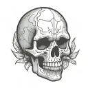 skull simple cartoon outline basic tattoo design tattoo design idea