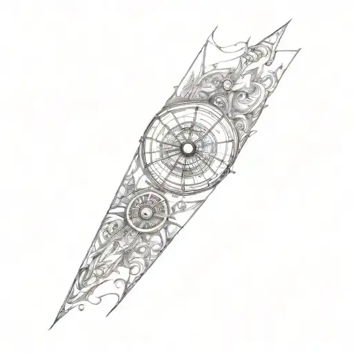 a viking compass tattoo design idea