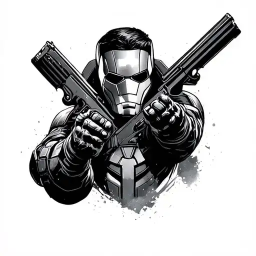 Winter Soldier tattoo design idea