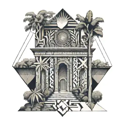 monuments in El Salvador tattoo design idea