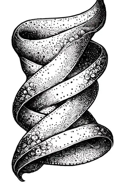 scroll wrapped down forearm tattoo design idea