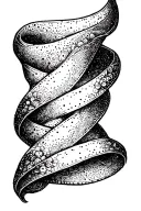 scroll wrapped down forearm tattoo design idea