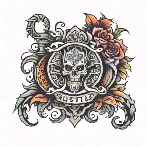 sleeve tattoos for guys with color and a hustle design on it tattoo design idea
