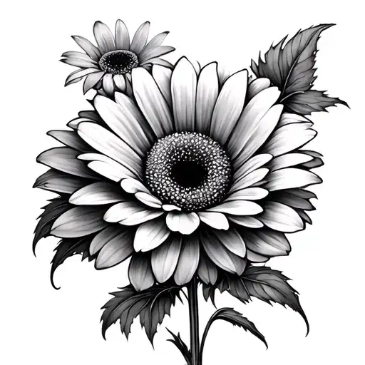 Gerbera tattoo design idea