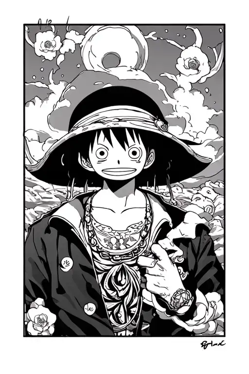 Anime One piece tattoo design idea