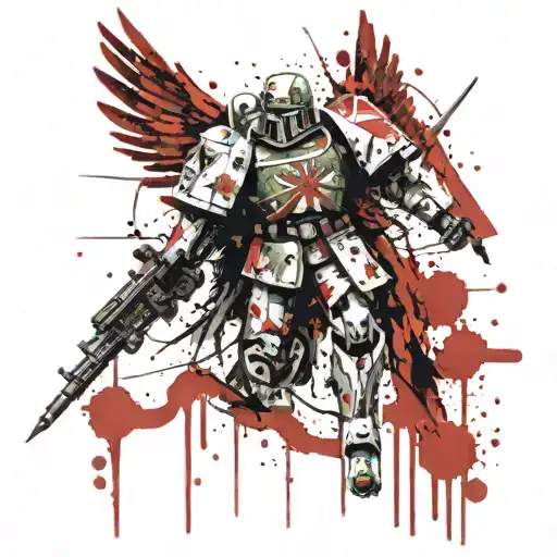Warhammer 40k Dark Angels tattoo design idea