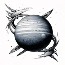 Uranus tattoo design idea