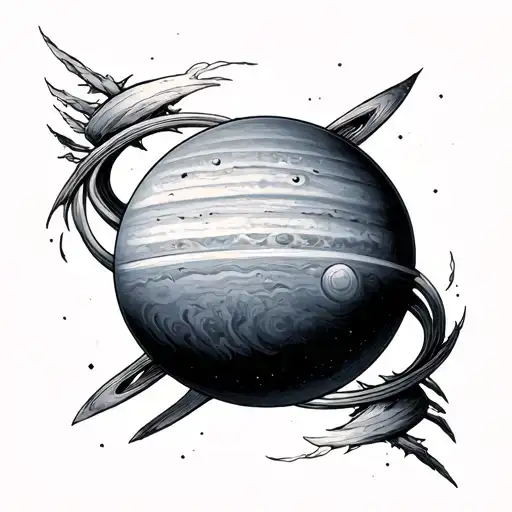 Uranus tattoo design idea