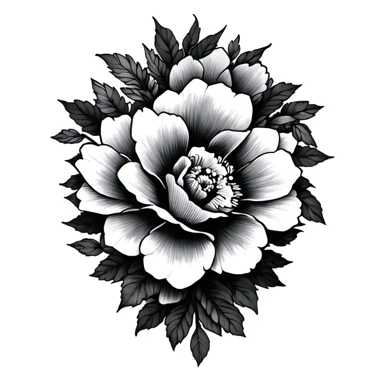 floral tattoo design idea