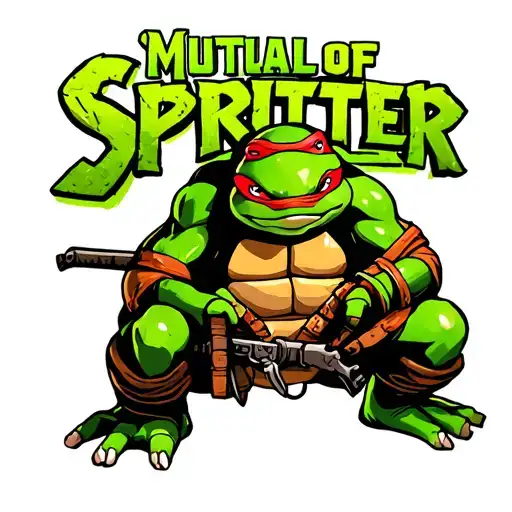 "Mutual of Splinter" Teenage Mutant Ninja Turtle Text tattoo design idea