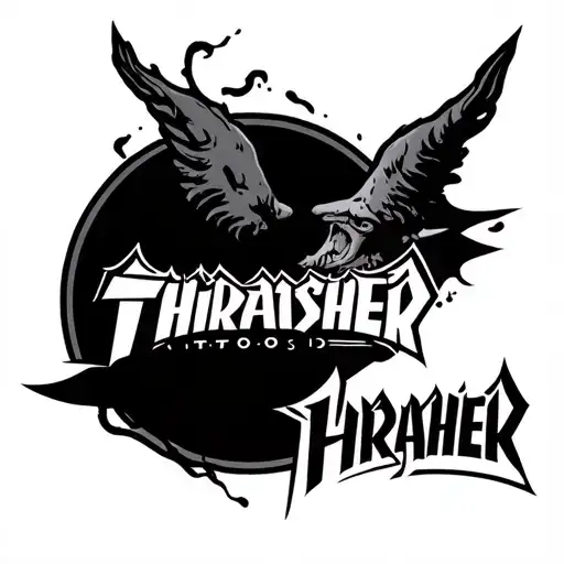 Thrasher tattoo design idea