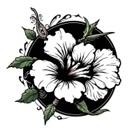 Hibiscus Logo for Archery Team tattoo design idea