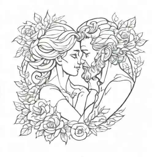 love mom dad tattoo design idea