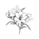 oleander flowers tattoo design idea