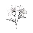 oleander flowers tattoo design idea