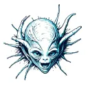 Giger Alien Creepy Baby tattoo design idea