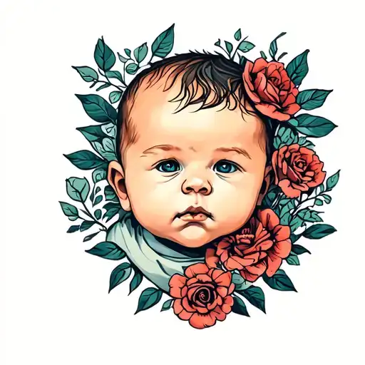 stillbirth baby boy tattoo design idea